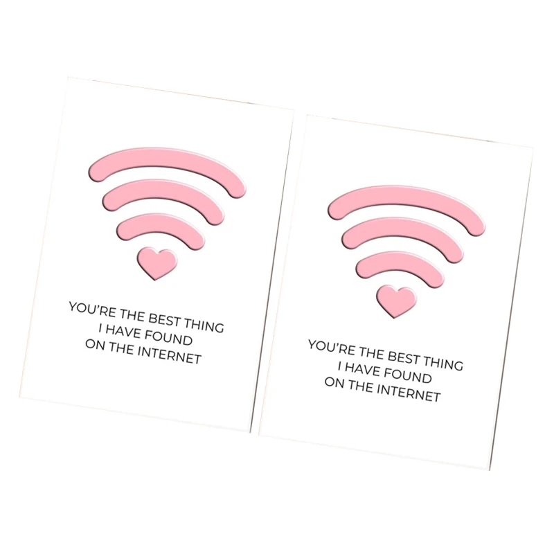 1PC Romantic Love Signal Greeting Card For Celebrating Valentine's Day, New Birthday Card For Him Or Her