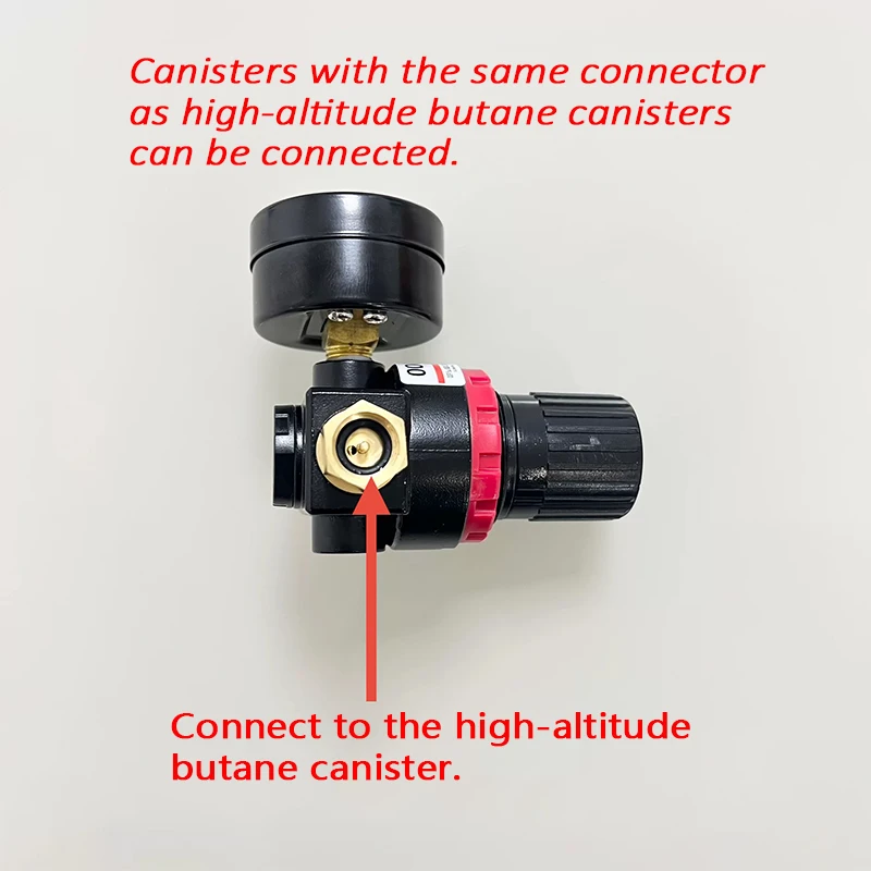 Outdoor Gas Stove Flat Gas Cylinder Tank Pressure Regulator Relief Valve Adapter Accessories for High-Altitude Ga s Canisters