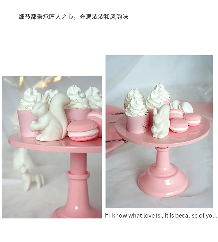 Square Type Cake Stands Pink Princess Birthday Theme Party Cake Topper Wedding Party Cupcake Stand Dessert Tray Home Supplies image 3