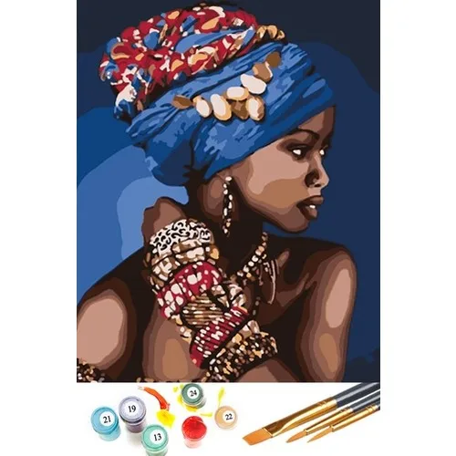 Tabdiko Painting By Numbers Africa Beauty 40*50 cm Canvas Print Painting Set