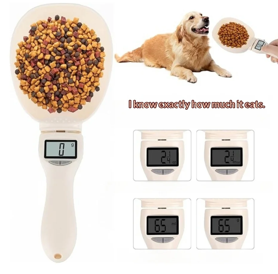 

Весы для корма для домашних животных, 800 г, с ручкой-ложкой, большие, в форме ложки, для измерения калорийности, мини-вспомогательные, для корма для собак