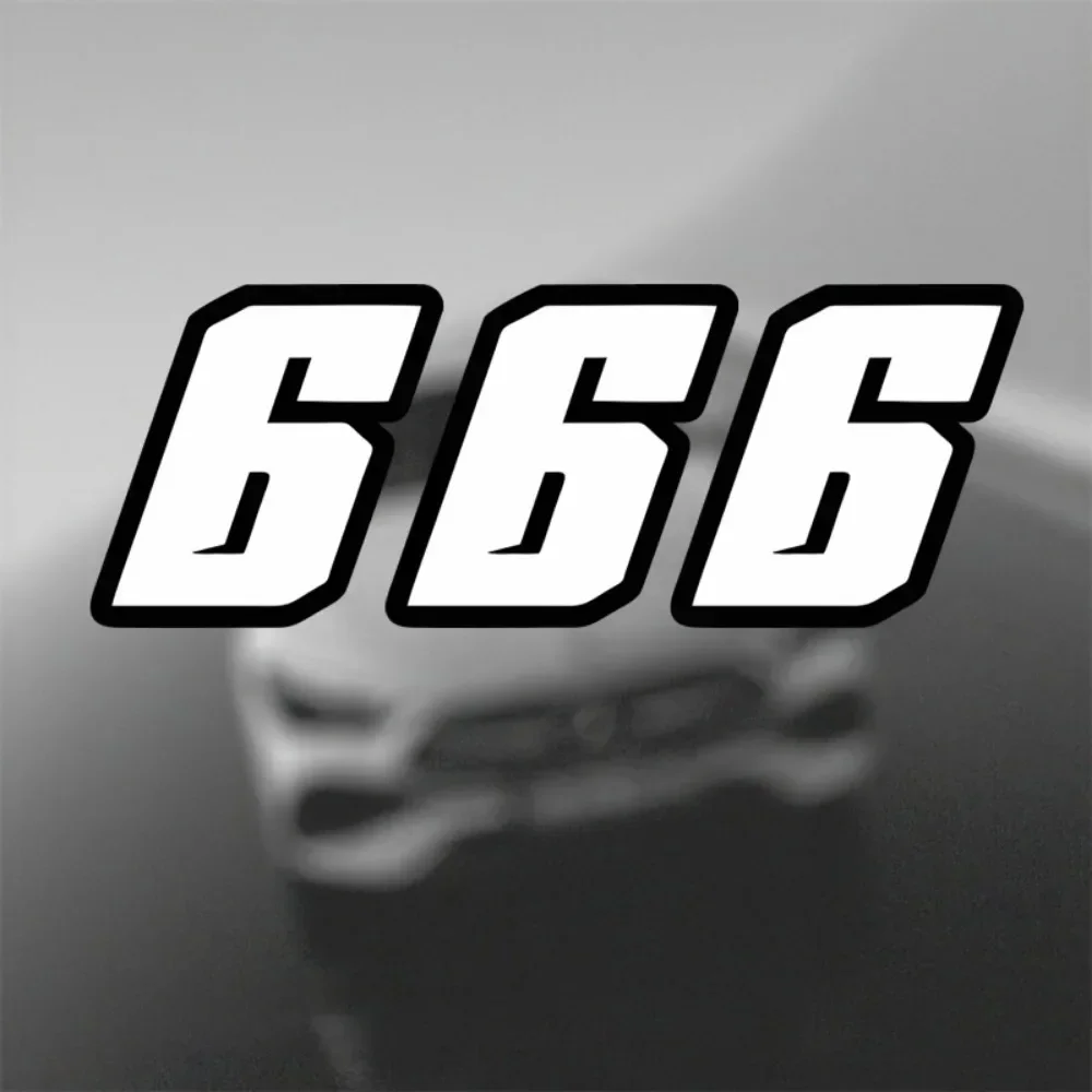 1PC 0123456789 Number Motorcycle Stickers Waterproof Motorbike Fuel Tank Fairing Helmet Vinyl Decals DIY Car Window Decor