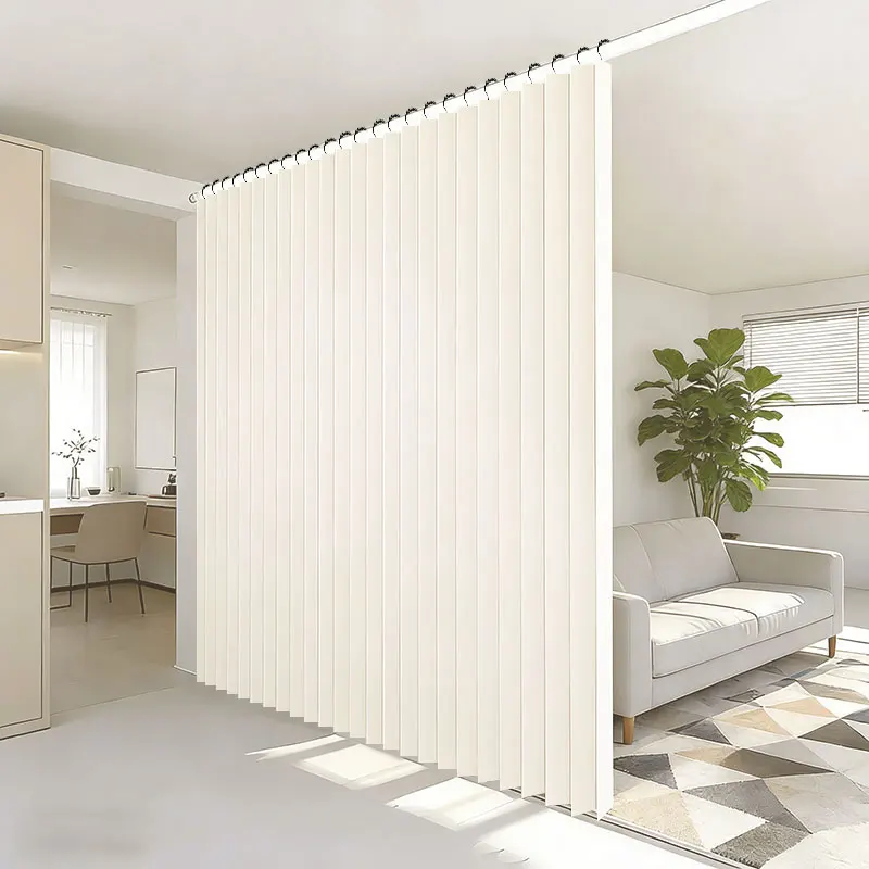 Foldable Room Divider Curtain Wear Resistant Wrinkle Free Long Lasting Shape Retention with Hooks for Office Meeting Room High T