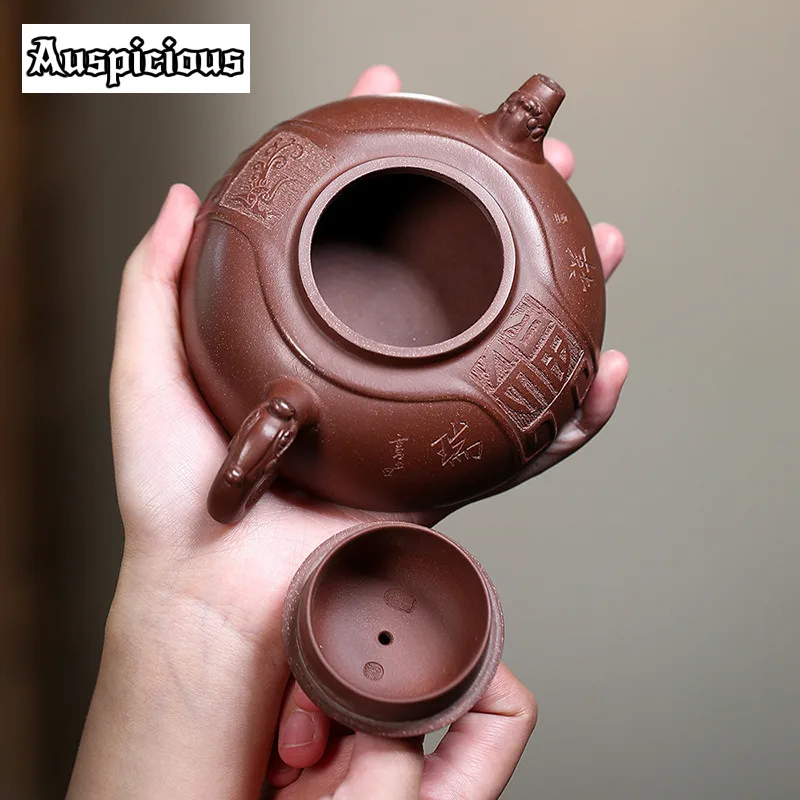 250ml Chinese Yixing Tradition Purple Clay Teapots Famous Handmade Tea Pot Raw Ore Purple Mud Kettle Zisha Tea Set Teaware Gift