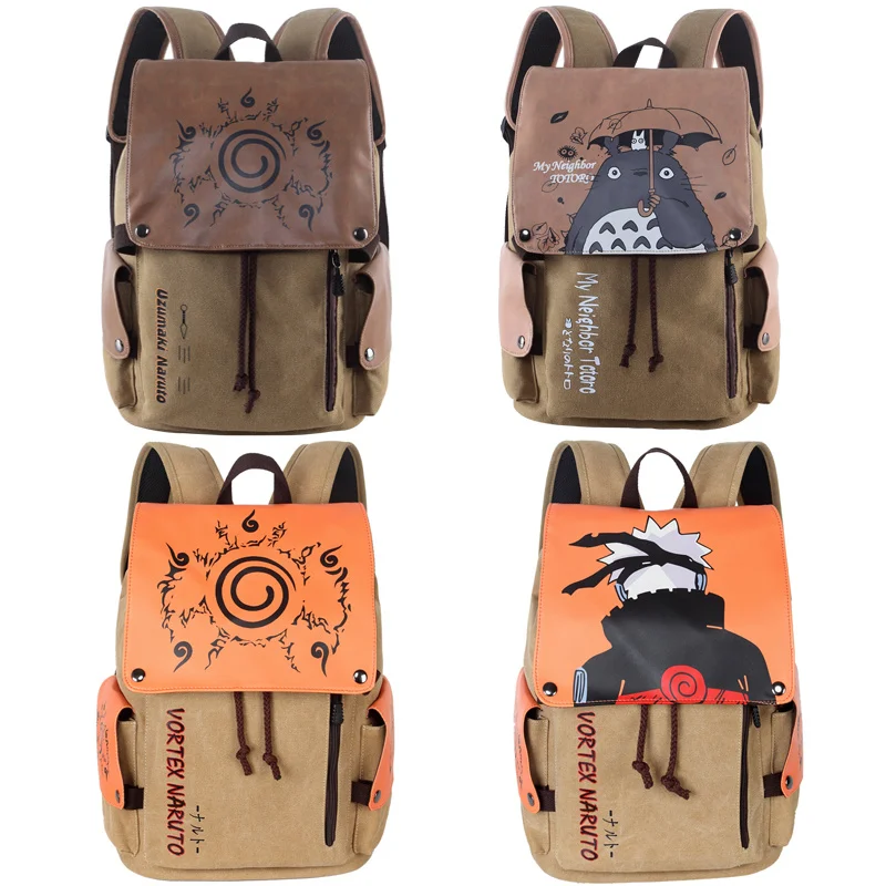 Anime backpack ninja rucksack Totoro Flower Zijun student backpack