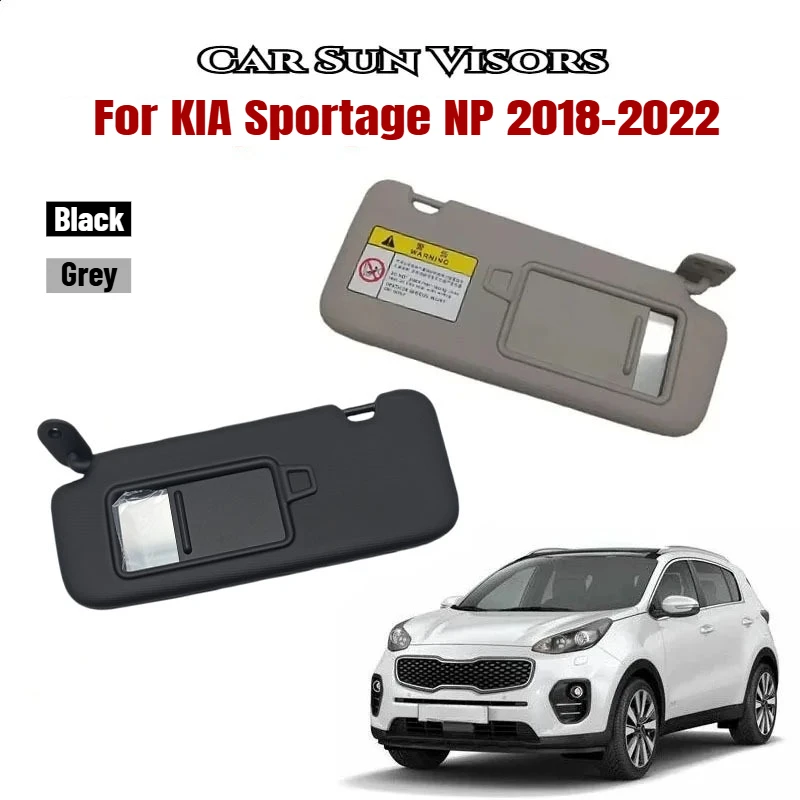 Vordere Linke und Rechte Graue und Schwarze Sonnenblende mit Spiegel für KIA Sportage NP 2018 2019 2020 2021 2022 85210-Q2000 85220-Q2000 – Detail 1