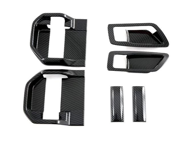 For Toyota Sienna (XL40) 2021 2022 Carbon Fiber Style Interior Door Handle Cover Trim Car Accessories Stickers