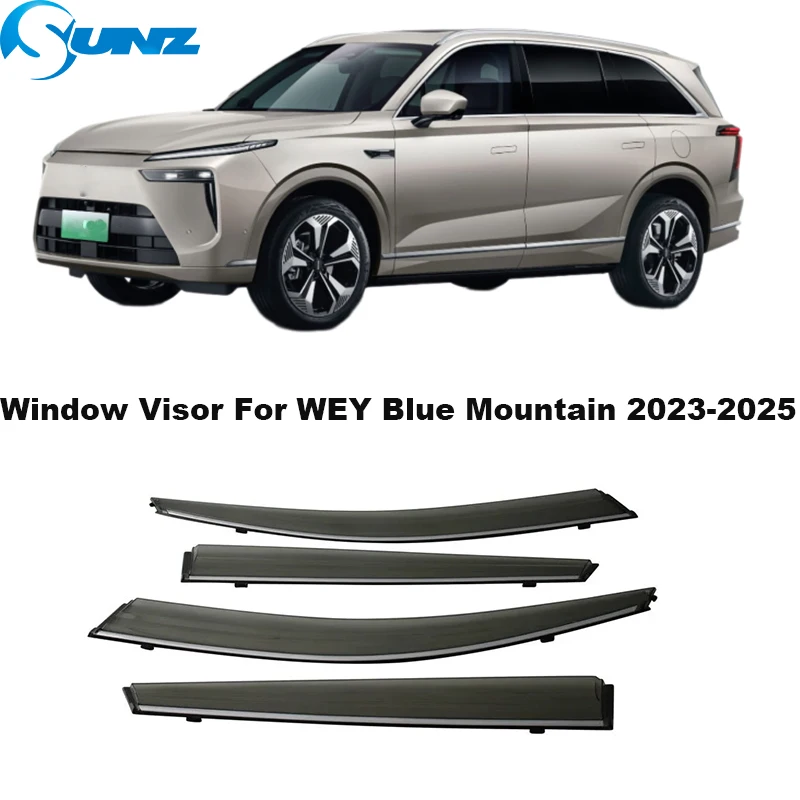 Side Window Sun Visors For WEY Blue Mountain MK1 2023 2024 2025 Window Deflector Visor Vent Rain Guard Visor Car Windshield