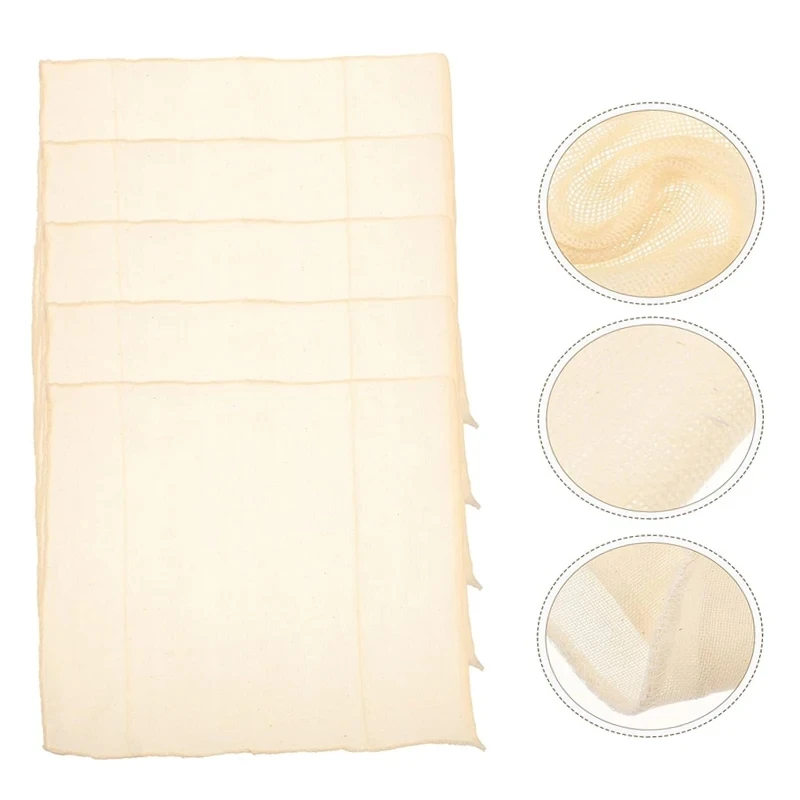 1-5p Baumwolle Gaze Musselin Tofu Käse Sojamilch Wein Filter Tuch Kit DIY Soj Drücken Küche Gadgets backen Ferment Gebäck Werkzeuge – Detail 6