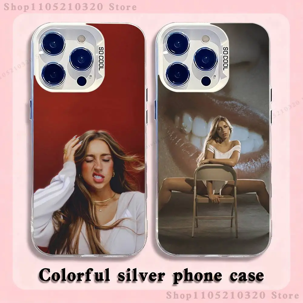 

Singer T-Tate McRae Phone Case For iPhone 17,16,15,14,13,12,X,8,Pro,Max,Plus,E,SE4,Air,Mini White IMD Matte