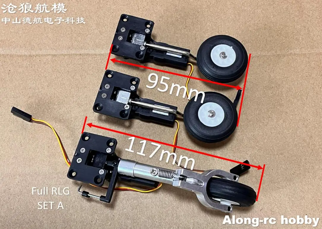 25g Retractable Landing Gear Servo with 36mm PU Wheel for 1.5-2Kg RC Hobby Plane Models Airplane DIY Fighter Model Spare Part