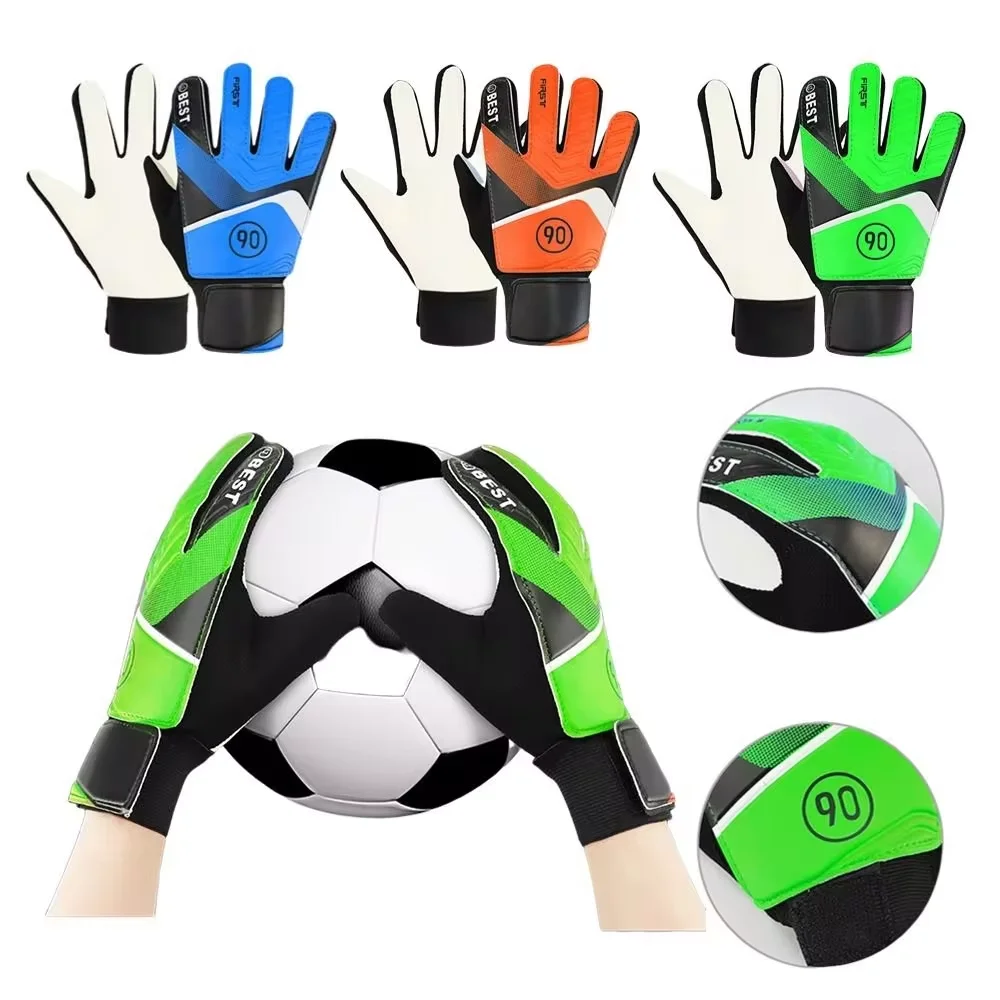 Soccer Gloves Latex Support Football Goalkeeper Gloves Finger Protection Anti-Slip Training Soccer Goalie Gloves for Kids Adults