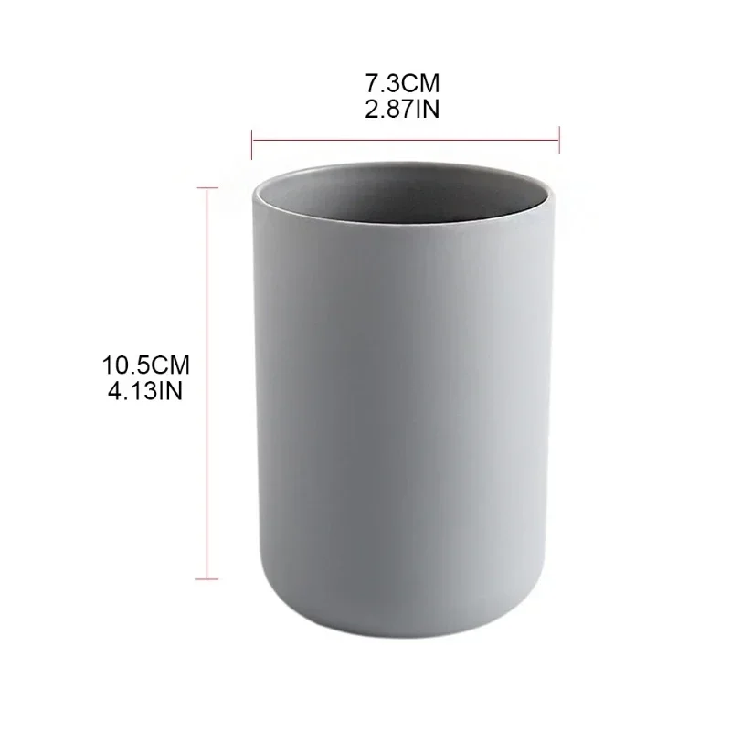 1PC Unbreakable Toothbrush Cup - 300ml Food-Grade PP, Anti-Slip Bathroom Tumbler for Travel/Home, Stackable & Dishwasher Safe