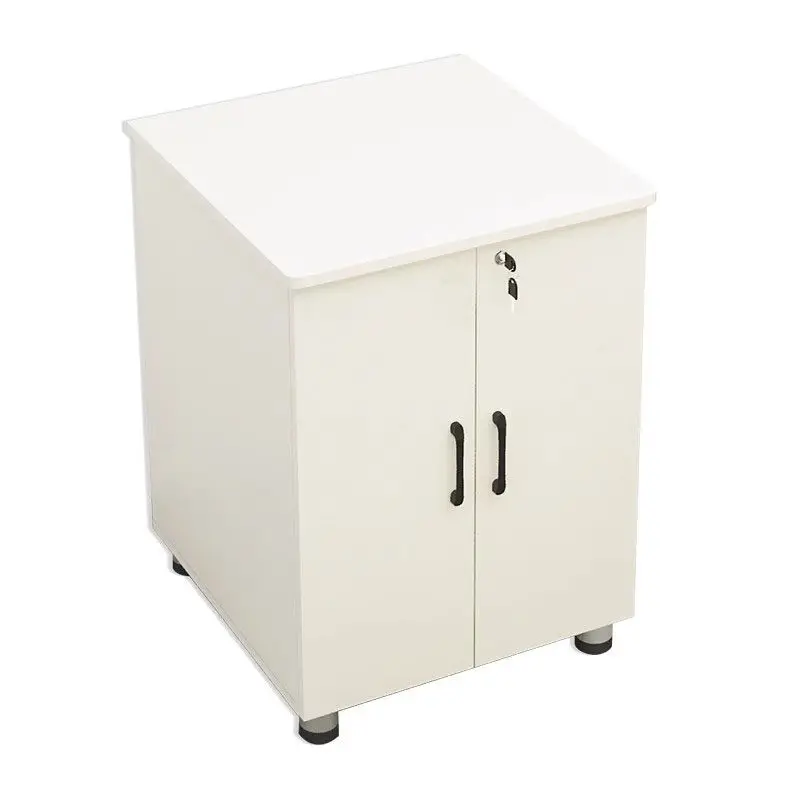 Office file cabinet with lock, solid wood storage cabinet, single door  under-desk storage cabinet, printer, mobile base