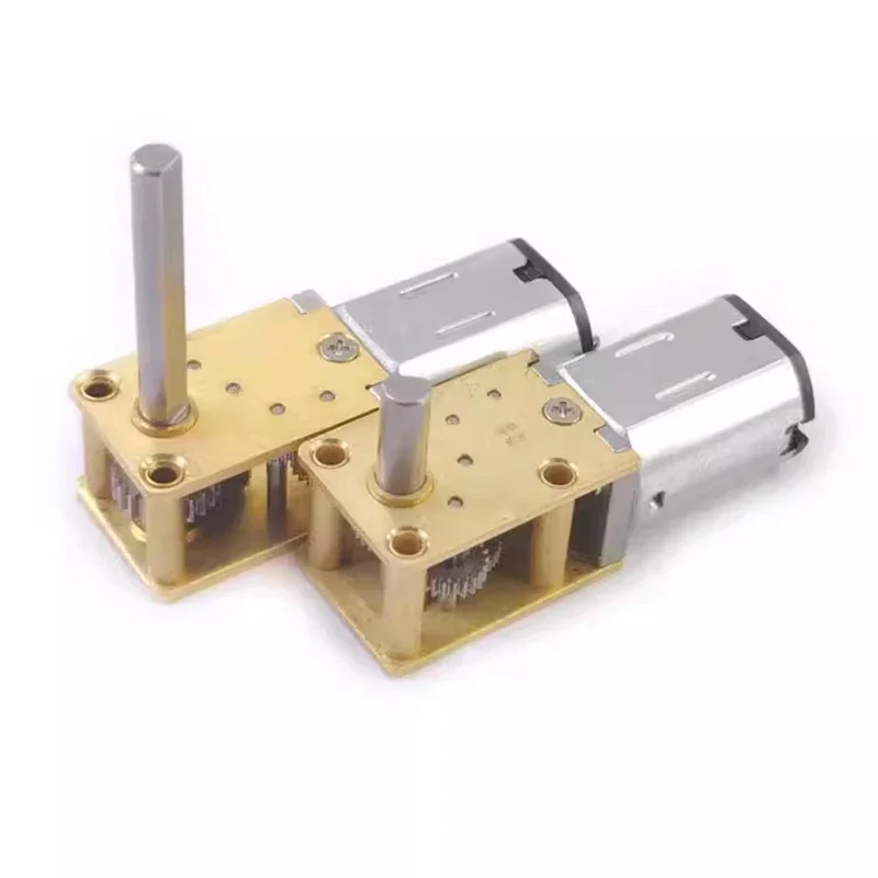 DC3V 6V 12V N20-1218 Mini N20 Gear Motor Single/ Dual/ Long Shaft 4RPM-381RPM Slow Speed High Torque WormAll Metal gearbox Motor