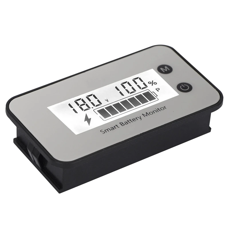 GTBL IPX7 Waterproof Battery Monitor 7-100V Battery Capacity Tester Meter With Buzzer Alarm Temperature