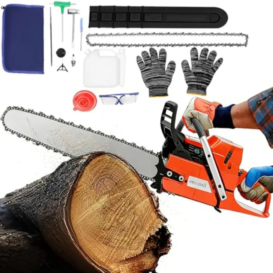 

Бензопила 71CC, 28 дюймов, ручная, беспроводная, 2-тактная, 3900 Вт, с бензиновым двигателем, для резки древесины, с самовозвратным ручным стартером, одноцилиндровая