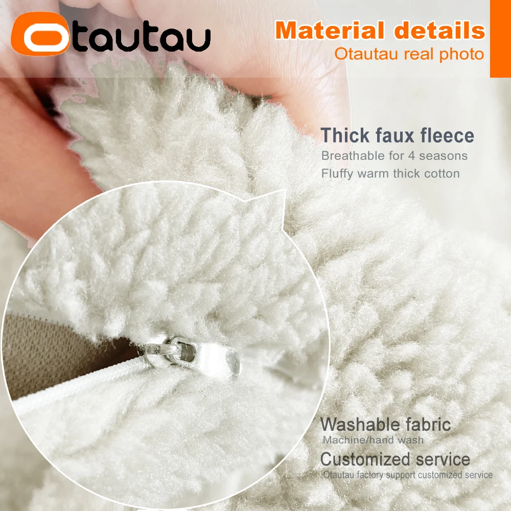 OTAUTAU 1/2  Seat Soft Fleece Bean Bag Cover No Filler Beanbag Sofa Bed Ottoman Pouf Relax Chaise Lounge Recliner Chair SF018