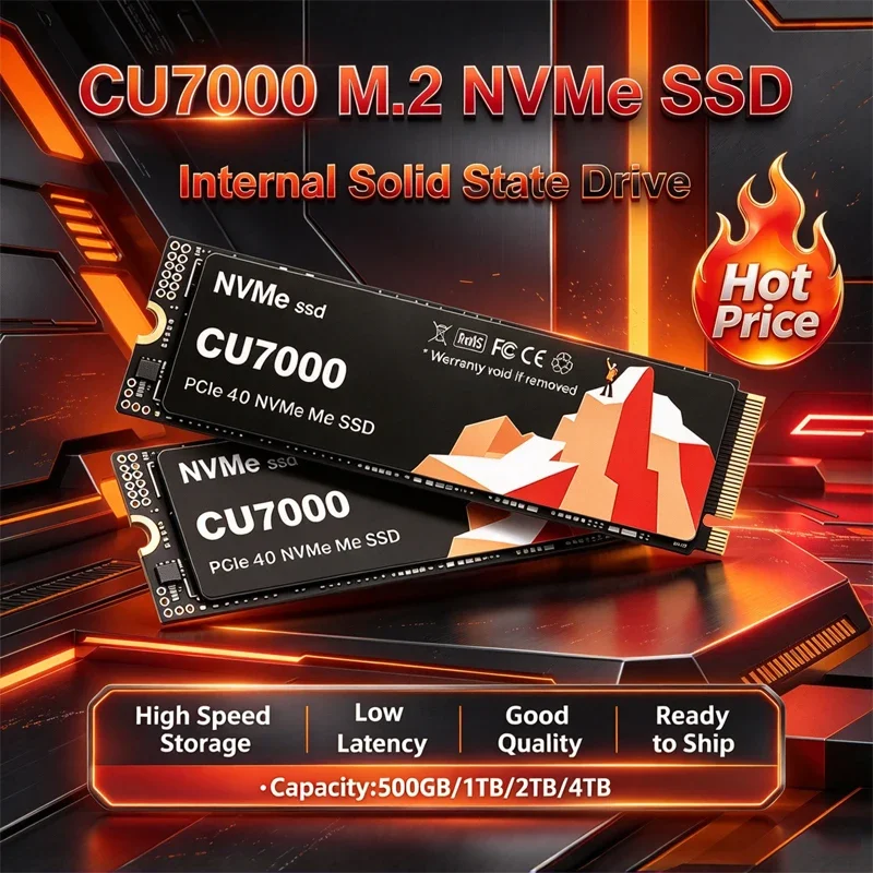 Novo SSD NVMe M.2 CU7000 4TB 2TB 1TB 512GB M.2 2280 Disco de Estado Sólido Interno Armazenamento de PC Confiável para Desktop e Laptop