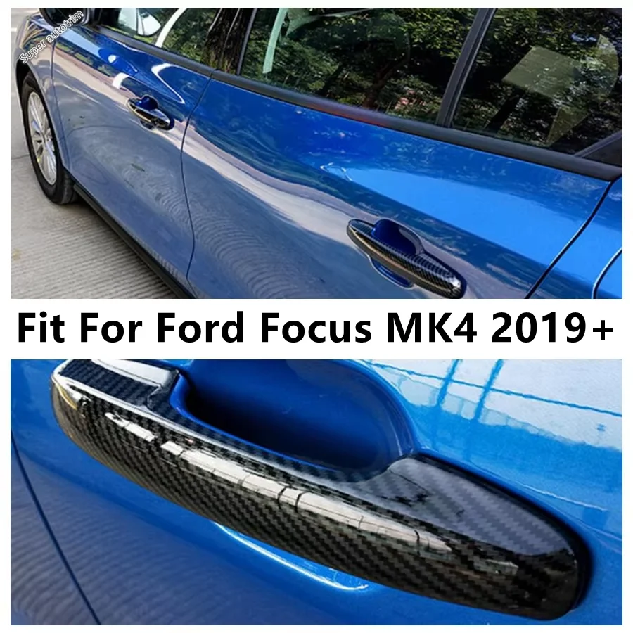 

Car-Styling Door Handle Cap Decoration Cover Trim For Ford Focus MK4 2019 - 2025 ABS Chrome / Carbon Fiber Accessories