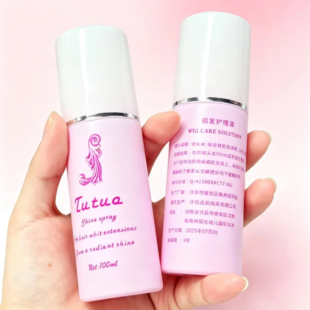 Wig Spray (100ml) – Nourishing Care Safe for Synthetic Hair and Scalp – Frizz Protection – Pink