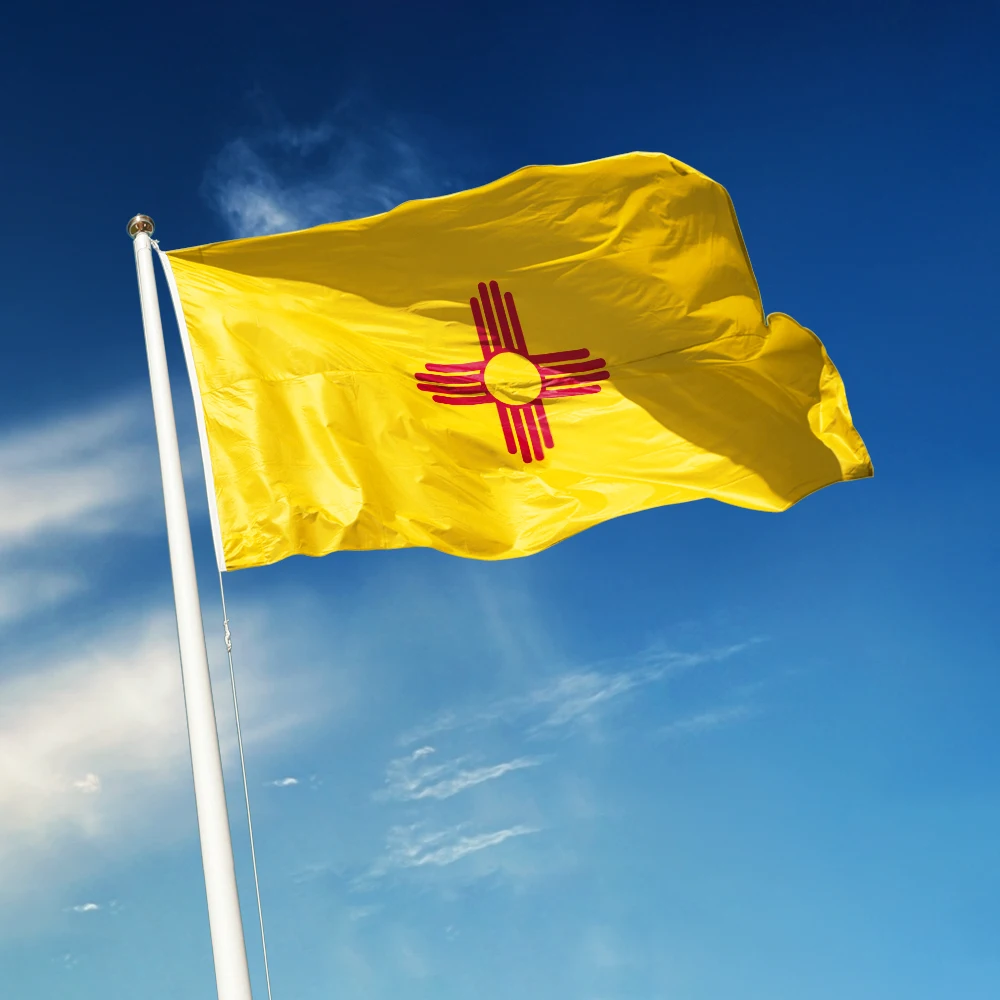 3x5 Ft New Mexico Flag Vivid Color and Fade proof a state of the United States Flags Polyester with Brass Grommets 3 X 5 Ft