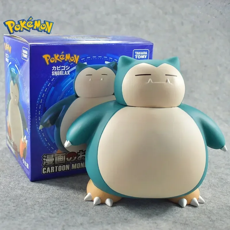 Pokemon Snorlax Anime Figure Model Piggy Bank Sitting Standing Snorlax Saving Pot Cartoon Doll Money Box Birthday Gift For Boys