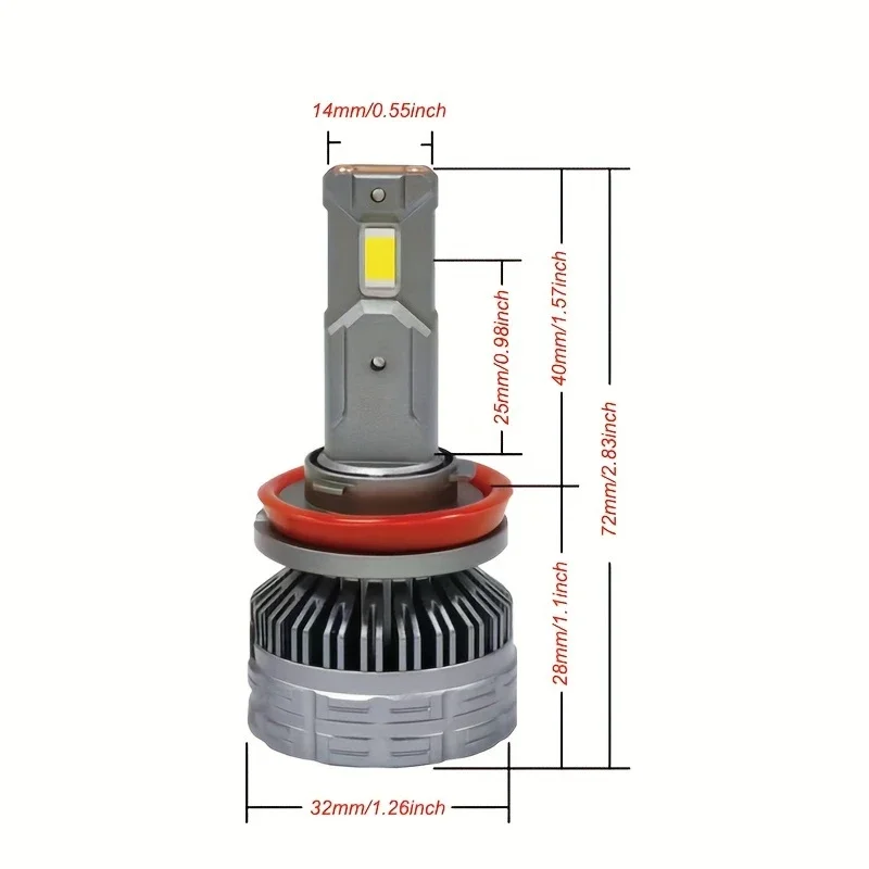 Igh Power, Super jasny, łatwy montaż, energooszczędny, trwały, ulepszony ledowa żarówka do reflektorów LITAMPO 120W 50000lm 650