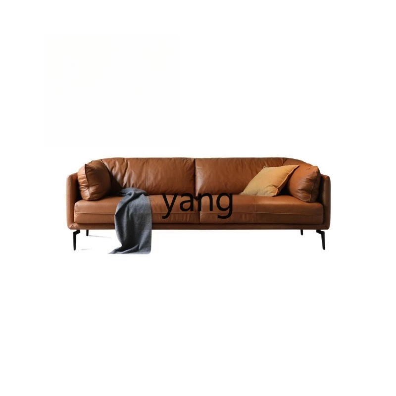 

LTT leather sofa living room Italian light luxury first-layer cowhide sofa household small apartment leather sofa