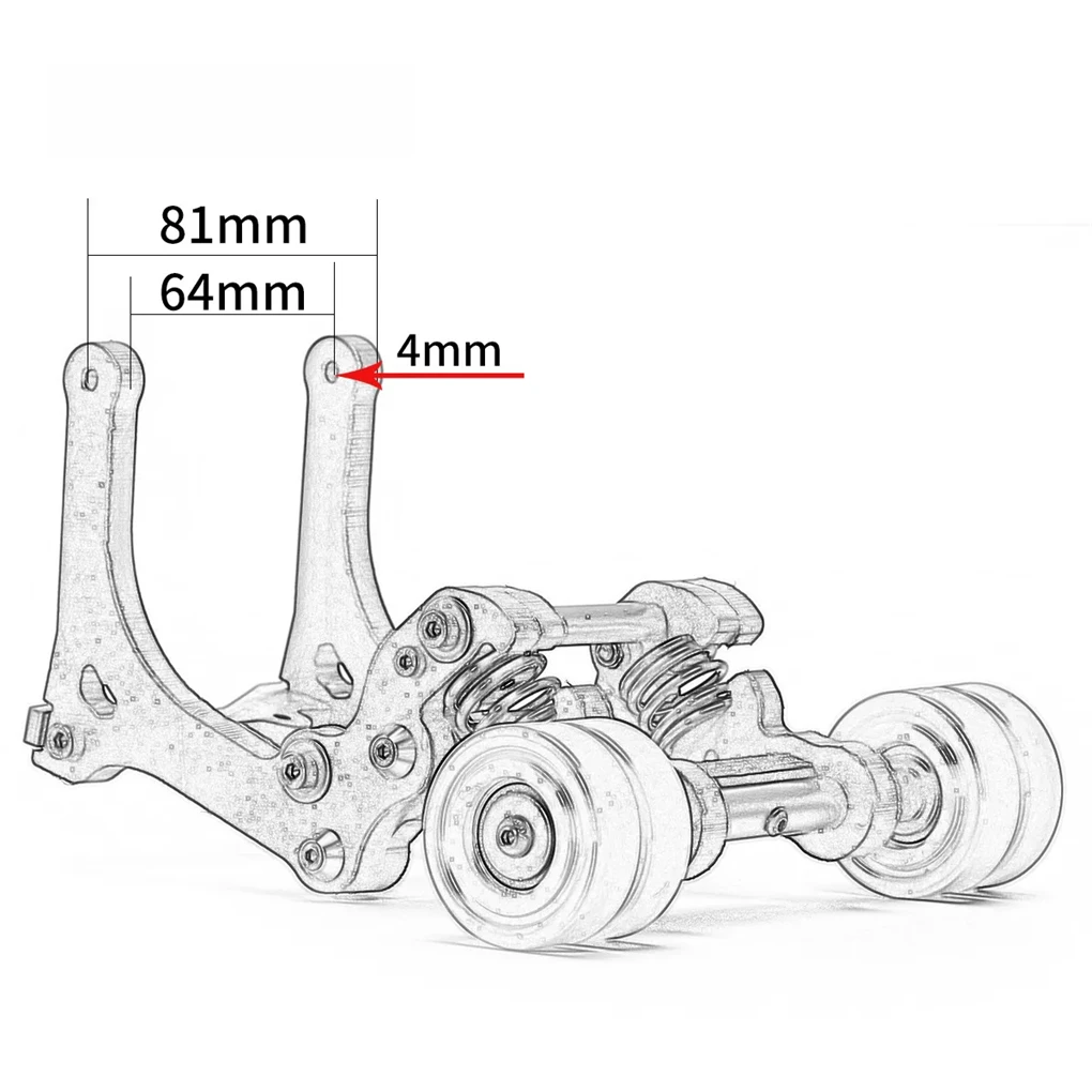 Aluminum Alloy High Toughness Wheelie Bar Mount For 1/5  RC Car Part RC Car Accessories Replacement Parts