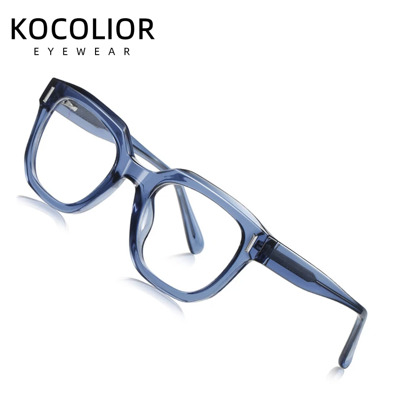 KOCOLIOR 2025 High Quality Acetate Fiber Anti Blue Light Reading Glasses for Men and Women Retro Square Frame Presbyopia Glasses