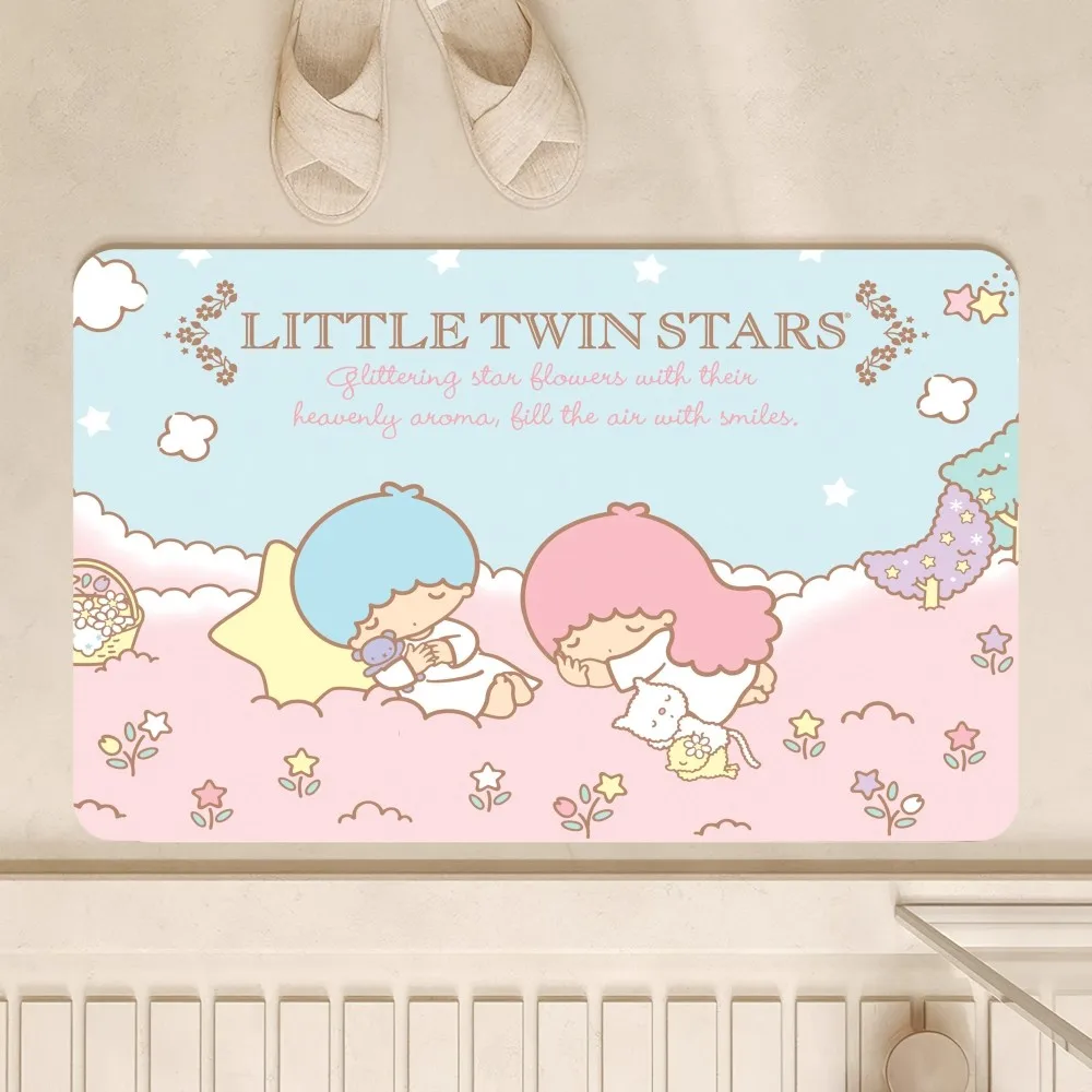 MINISO Sanrio Little Twin Stars tappetino decorazione camera da letto balcone zerbino antiscivolo tappeto soggiorno