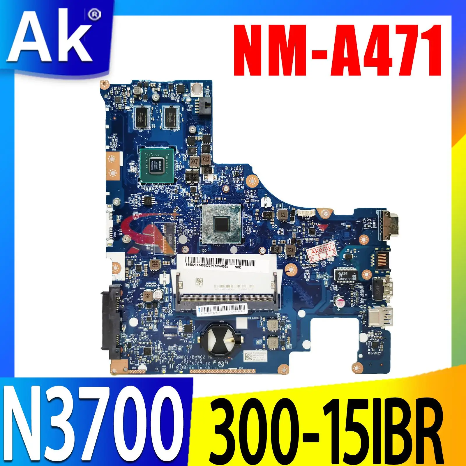 

BMWC1/BMWC2 NM-A471 MAINboard For LENOVO 300-15IBR Laptop Motherboard With N3700 CPU 920M