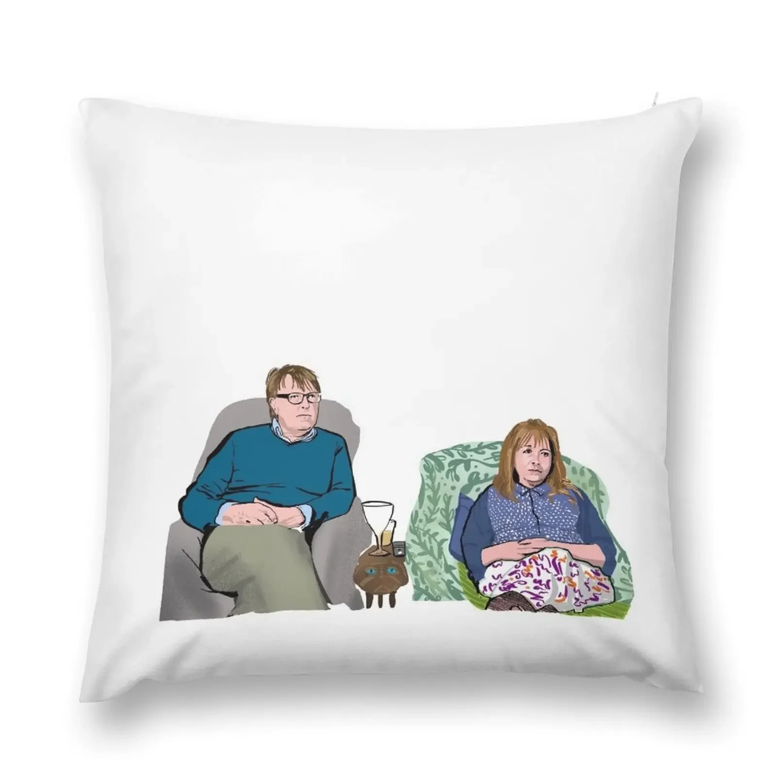 

Giles and Mary Gogglebox Throw Pillow Pillowcases Bed Cushions Cushion Cover Set pillow