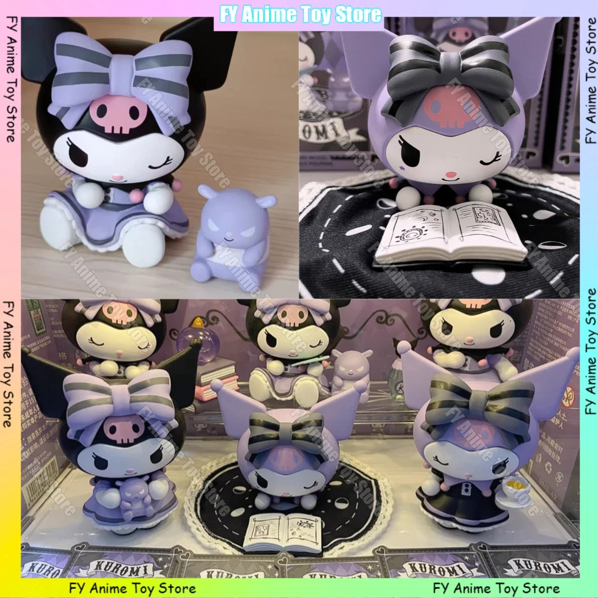 Sanrio Kuromi Lucky Divination Series Mystery Box Kawaii Figures Blind Box Desktop Ornament Kids Birthday Gift Collection Toy