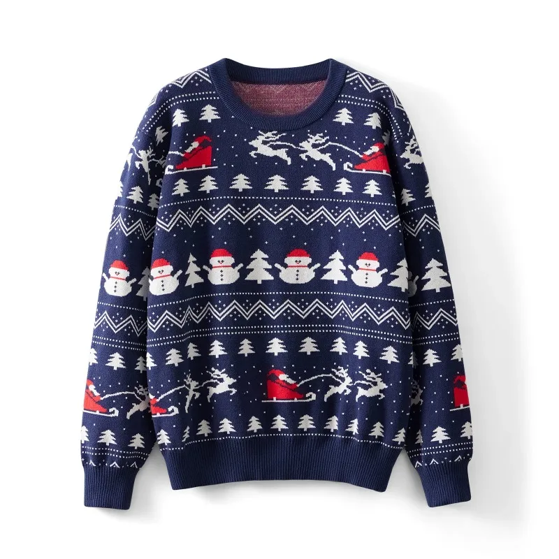 الأسرة مجموعة عيد الميلاد بأكمام طويلة تي شيرت ثلج ثلاثية الأبعاد مطبوعة جولة الرقبة طويلة الأكمام البلوز سترة محبوك أعلى الزي الطرف