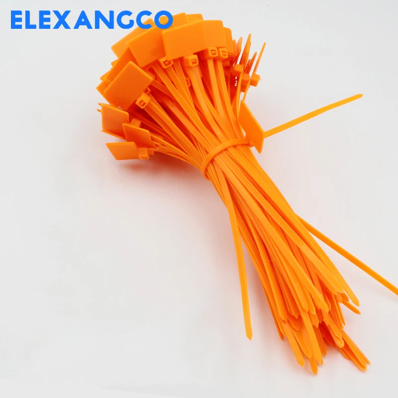 4*150mm Beschriftbare Nylon-Kabelbinder mit Etiketten, Gemischte Farben 100 Stück/Beutel Selbstsichernde Kabelmarkierer für Kabelmanagement – Detail 14