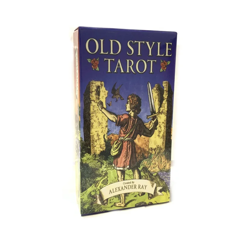 Old Style Tarot Cards A 78 Oracle Cards English Version Fortune Telling Divination Tarot Cards Deck for Family Party Game