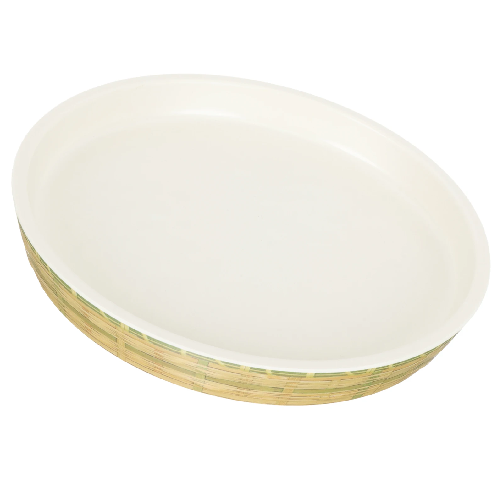 

Imitation Bamboo Snack Plate Platters A5 Melamine Food Serving Bowl Tray Party Catering Fruit Nuts Dessert Salad Dry
