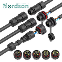 M16 Self-locking Solder-free Butt Plug 2 3 4 5 6pin Panel Type M20 Aviation Connector 10A 15A 25A Front/rear Installation Socket