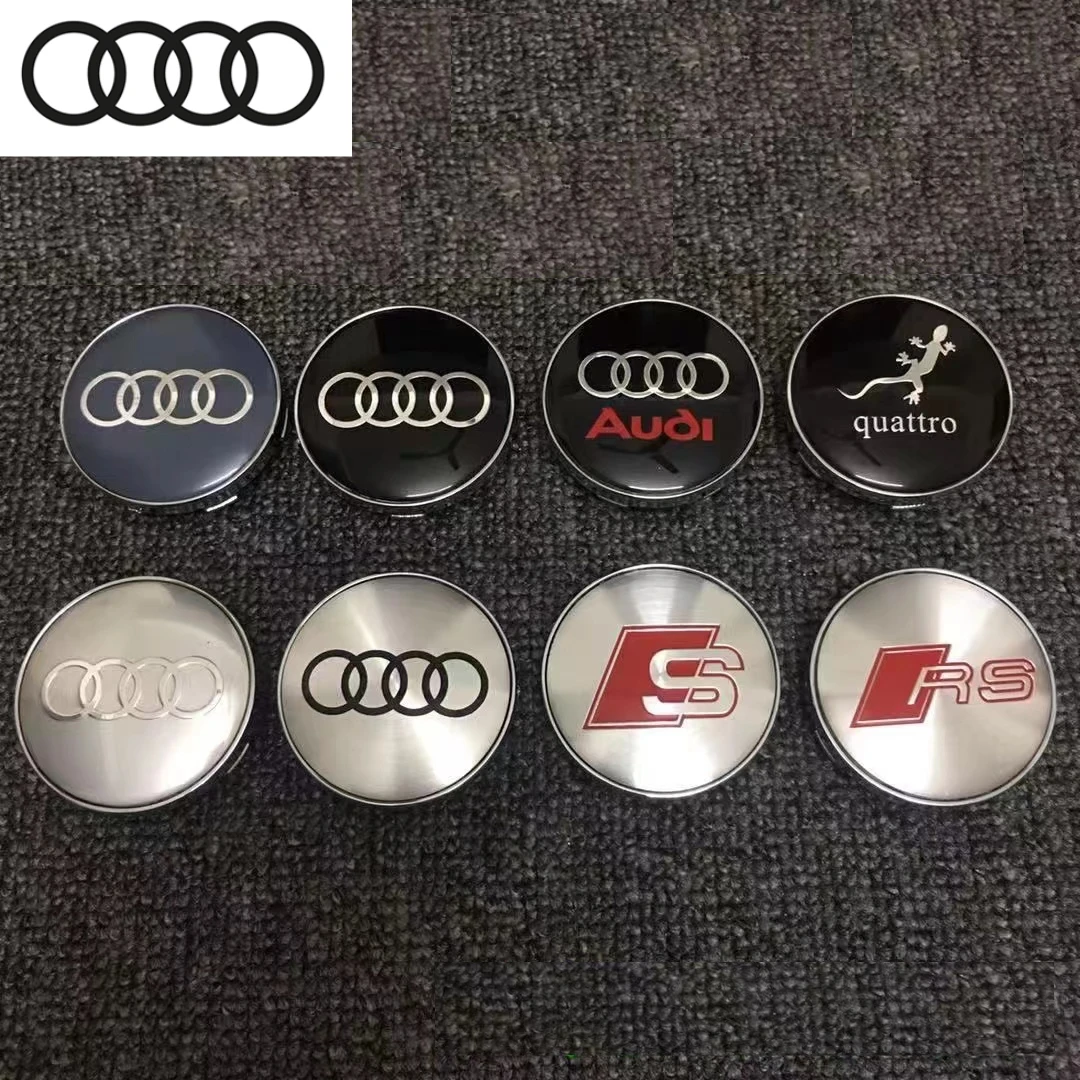 4 Stück für audi a1 a2 a3 8v 8p 8l a4 b5 b6 b7 b8 a5 a6 c5 c6 c7 a7 a8 q2 q3 q5 q7 60mm modifizierte Radnaben abdeckung Reifen mittellogo