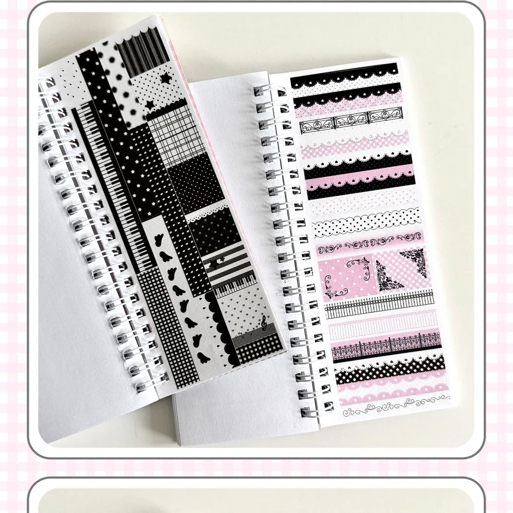 40 Blatt/Stück Streifen-Aufkleberbuch, einfacher INS-Stil, Ziehlinien-Aufkleber, DIY Scrapbooking, Tagebuch, dekoratives Basismaterial, Aufkleber – Detail 4