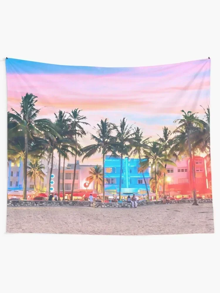 Ocean Drive, Miami Beach Tapestry Room Decor Aesthetic Home Decorators Tapestry