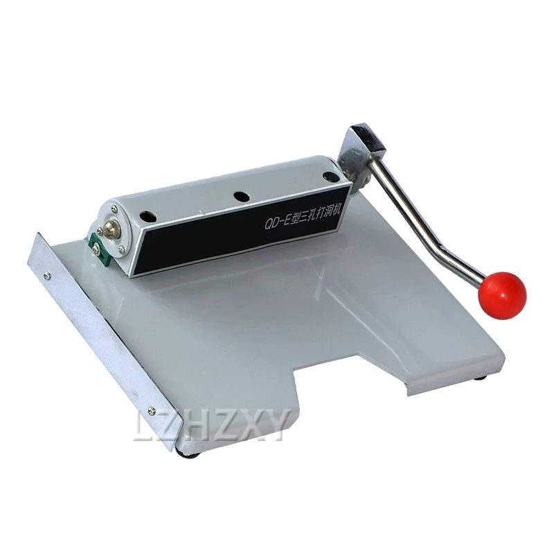 3-Hole Punch Effortless Punch Small Punching Machine A4 Document Paper Puncher Office Paper Voucher Office Stationery