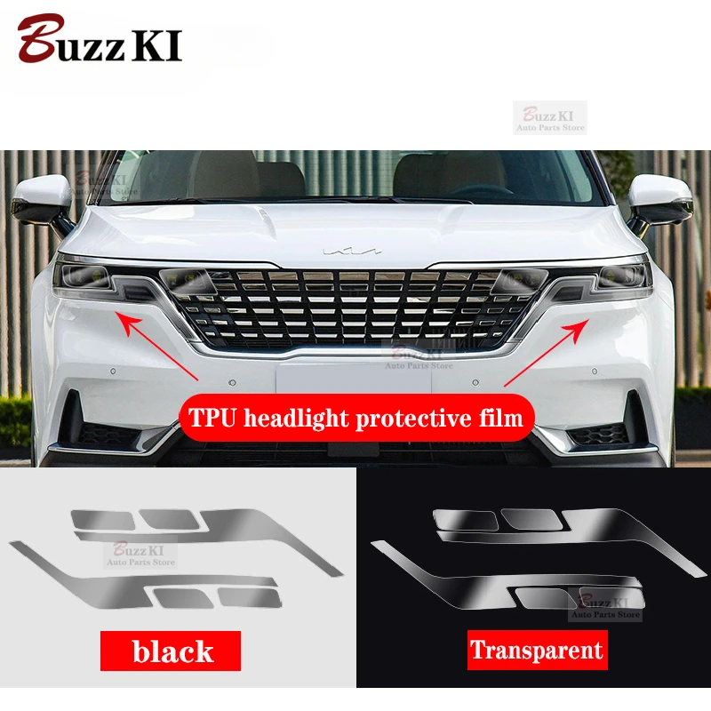 For Kia Canival 2020-2022 Car Exterior Headlight Anti-scratch TPU Protective film Anti-scratch Repair film Accessories Refit