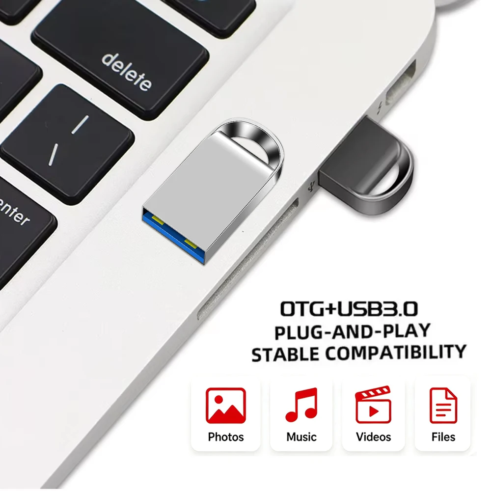 Mini USB 3.0 Flash Drive Fast Type C Pen Drive 128GB 256GB USB Memory Stick High Speed Data 512GB For Computers Phone U Disk 1TB