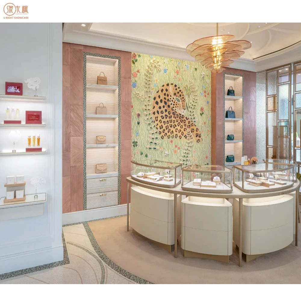 Vitrines de bijoux de luxe personnalisées, fabricant de personnalisation d'affichage de vitrine de bijoux à lumière LED