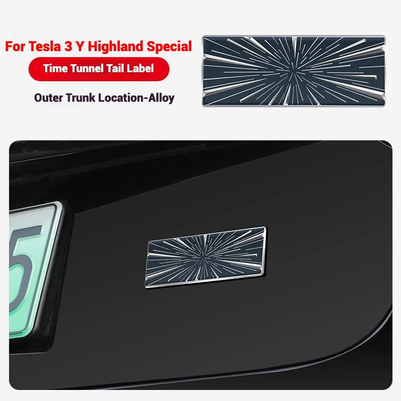 

Trunk Badge Time Space Tunnel Logo Emblem Decals Sticker For Tesla Model 3 Y S X Model 3 Highland 2024 Performance Accessories