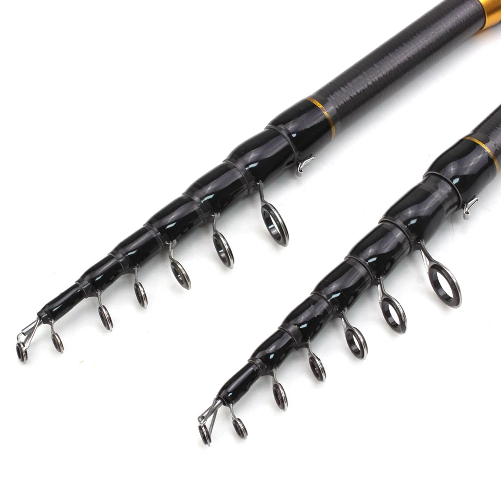 Telescopic Small Short Sea Pole Carbon Fiber Spinning Fishing Rod Cork Handle for River Lake Reservoir Ice Fishing and So