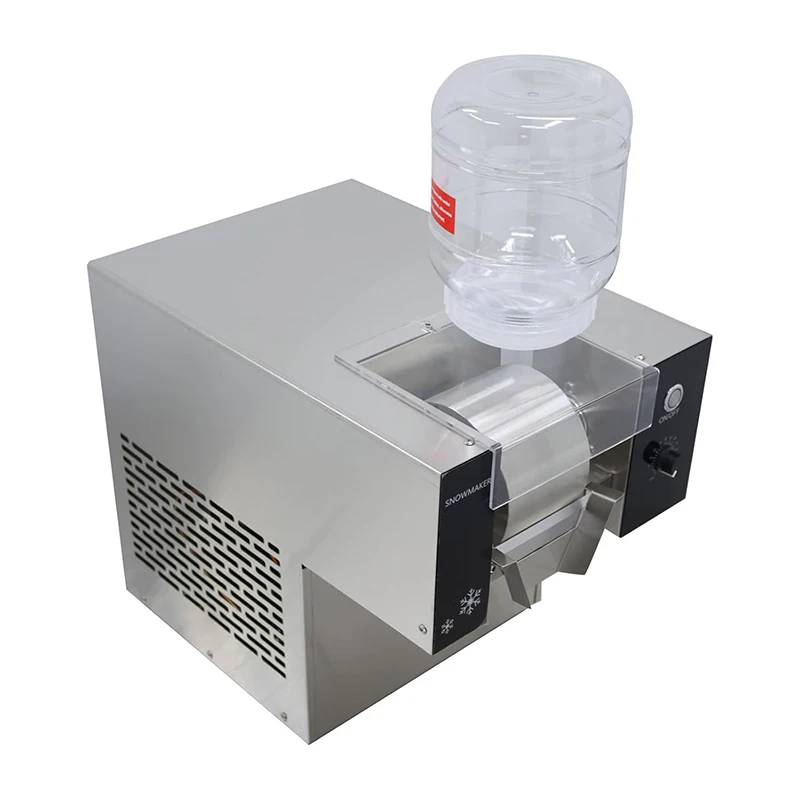 Profesjonalna maszyna do lodu w kostce, szeregowana, 110V 360W, ze stali nierdzewnej, automatyczna do lodów śnieżnych, do restauracji, maszyna do kruszenia lodu.